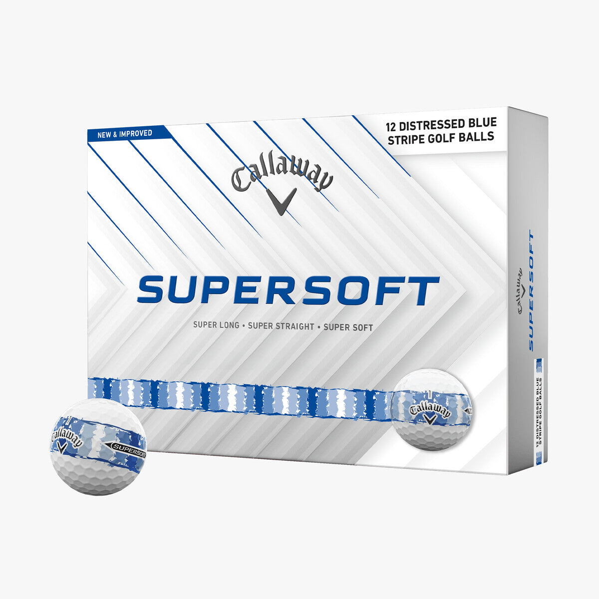 Callaway Supersoft Distressed Blue Stripe Golf Balls