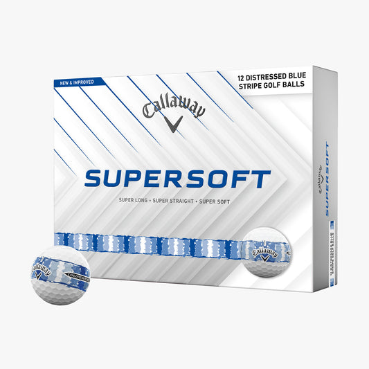 Callaway Supersoft Distressed Blue Stripe Golf Balls
