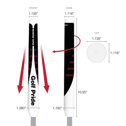 Golf Pride Reverse Taper Putter Grip -Round