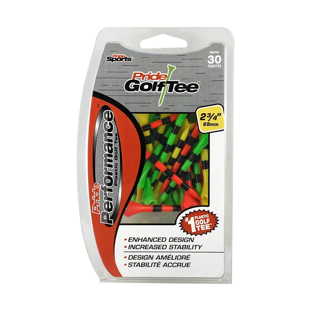 Pride Performance Striped Multi-Color Plastic Golf Tees