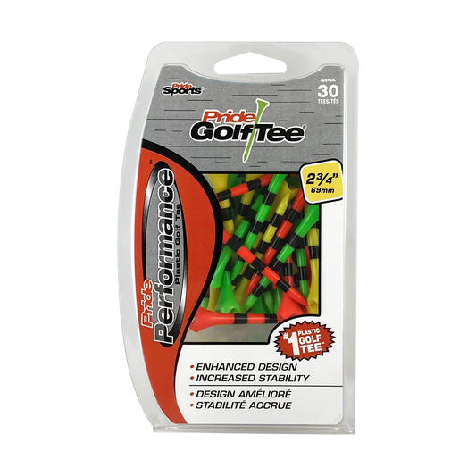 Pride Performance Striped Multi-Color Plastic Golf Tees