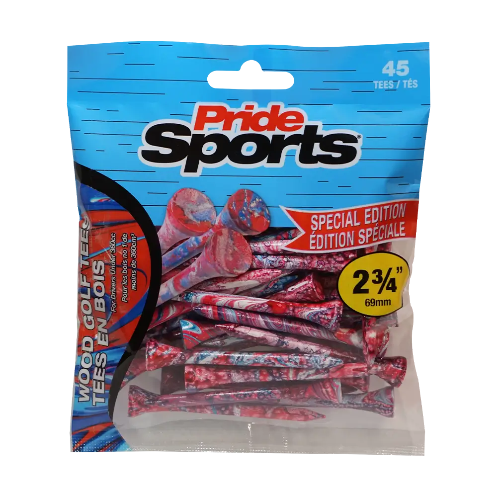 Pride Sports Splatter Blue/Red Golf Tees