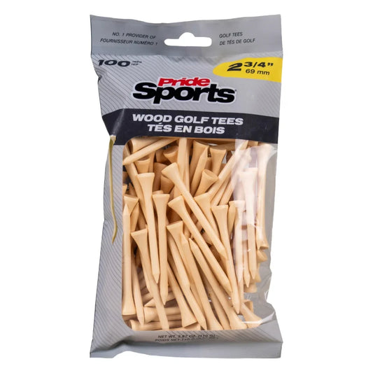 Pride Wood Natural Golf Tees